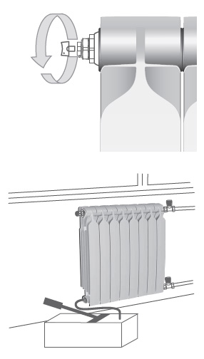 Подключение радиатора к системе отопления