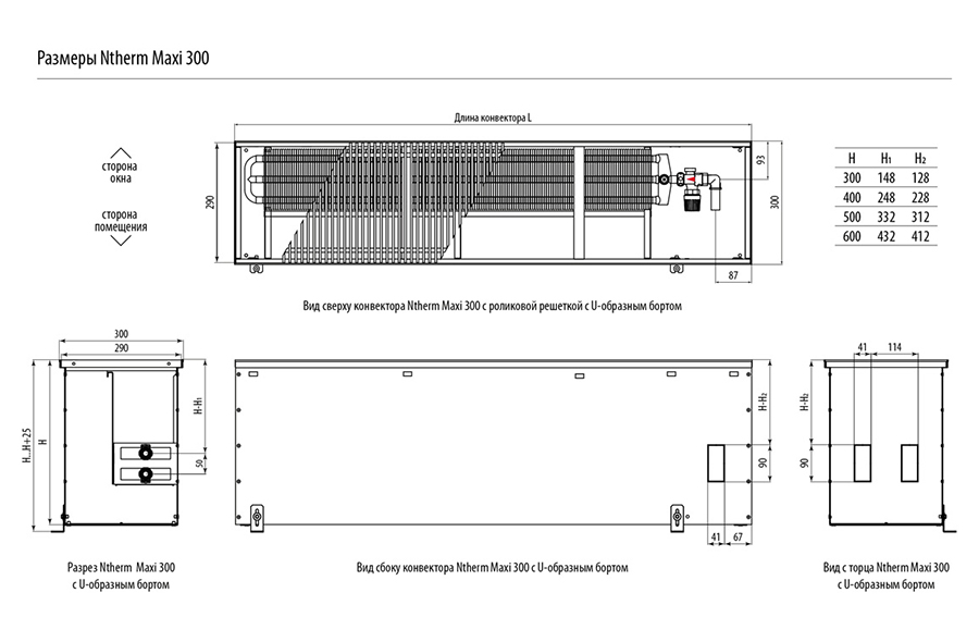 Размеры Ntherm Maxi 300