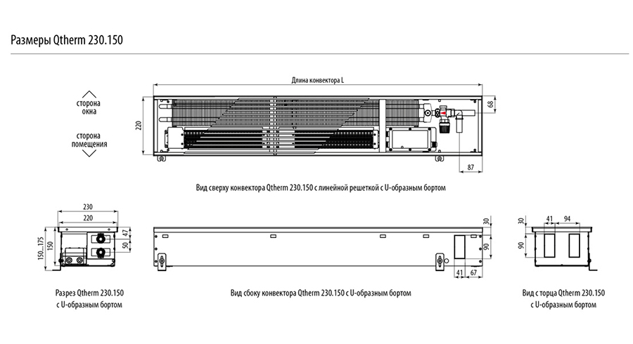 Размеры Qtherm 230.150