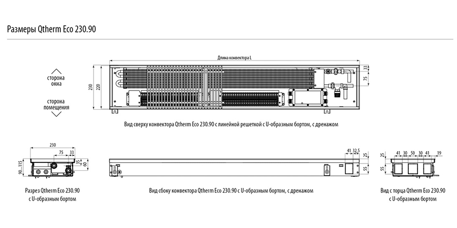 Размеры Qtherm Eco 230.90