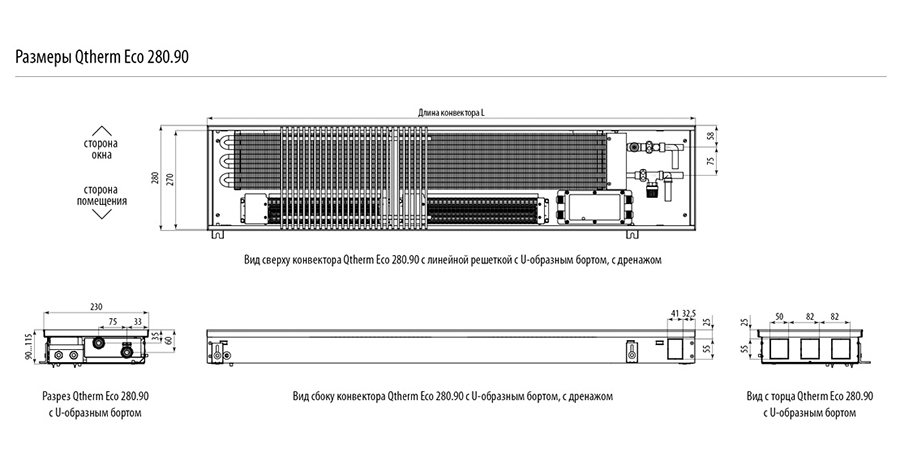 Размеры Qtherm Eco 280.90